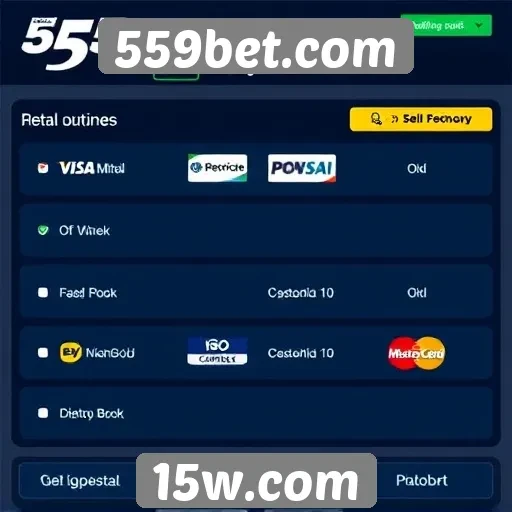 Métodos de pagamento disponíveis em 559bet.com